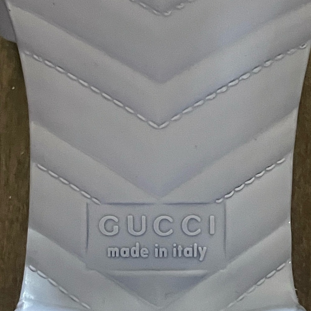 GUCCI lavender rubber wedge slides/ sandals 6.5 - Picture 7 of 7